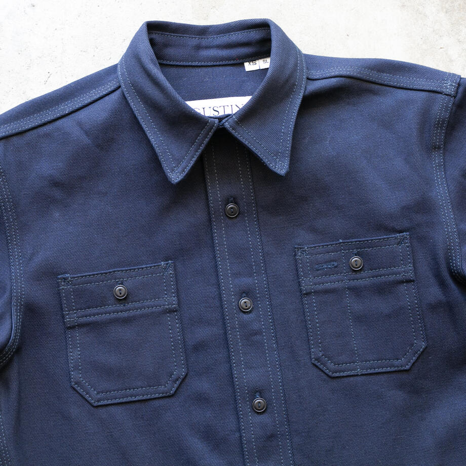 gustin #186 vidalia indigo x black workshirt