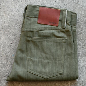 gustin #622 cone mills experimental selvedge - army super slub