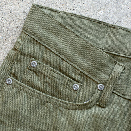 gustin #622 cone mills experimental selvedge - army super slub