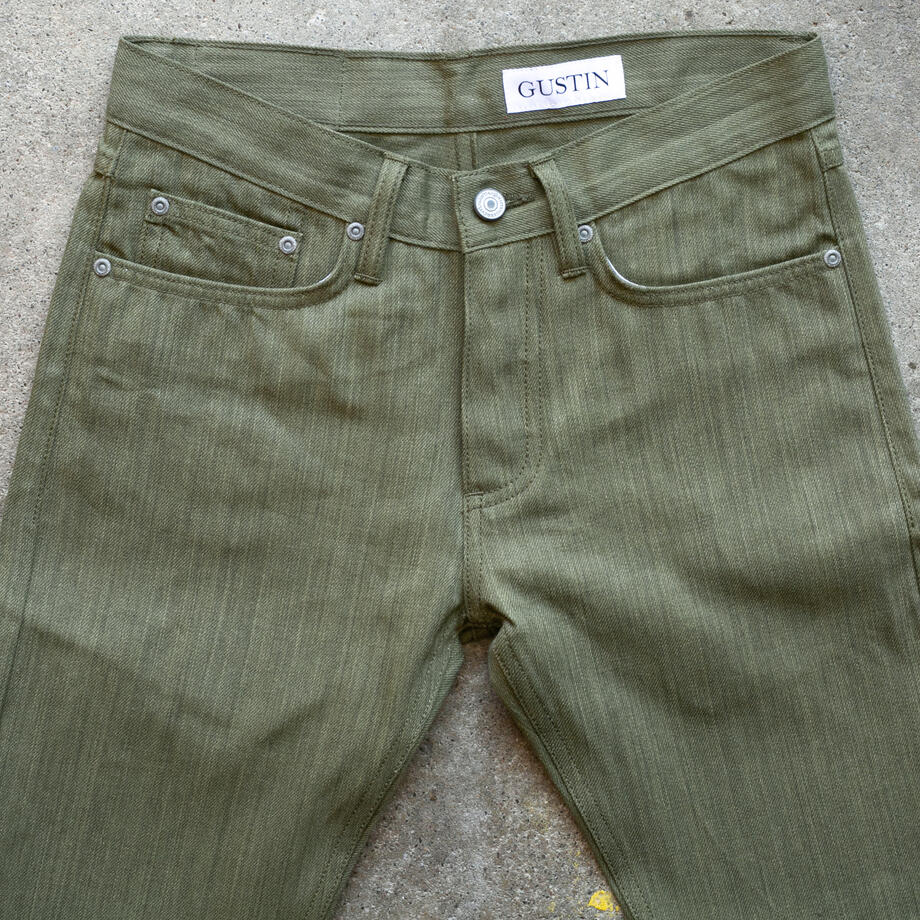 gustin #622 cone mills experimental selvedge - army super slub