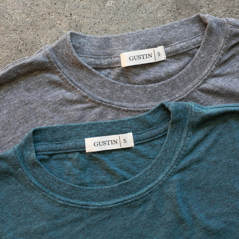 gustin heather t-shirt 2 pack (heather grey, sea blue)