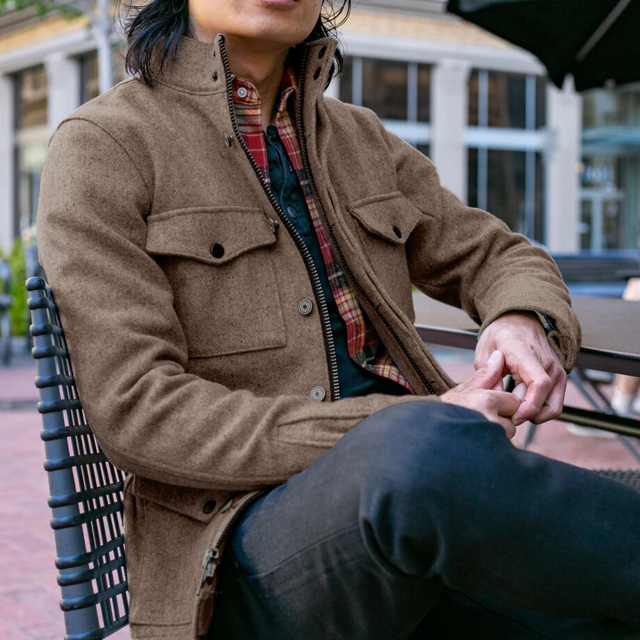 gustin oak wool field jacket