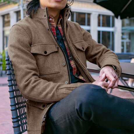 gustin oak wool field jacket