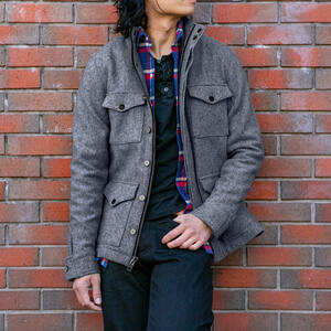 gustin charcoal wool field jacket