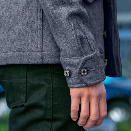 gustin charcoal wool field jacket