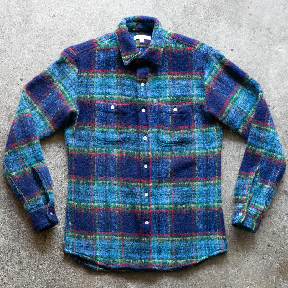 gustin #1306 shaggy gauze shirt - ocean