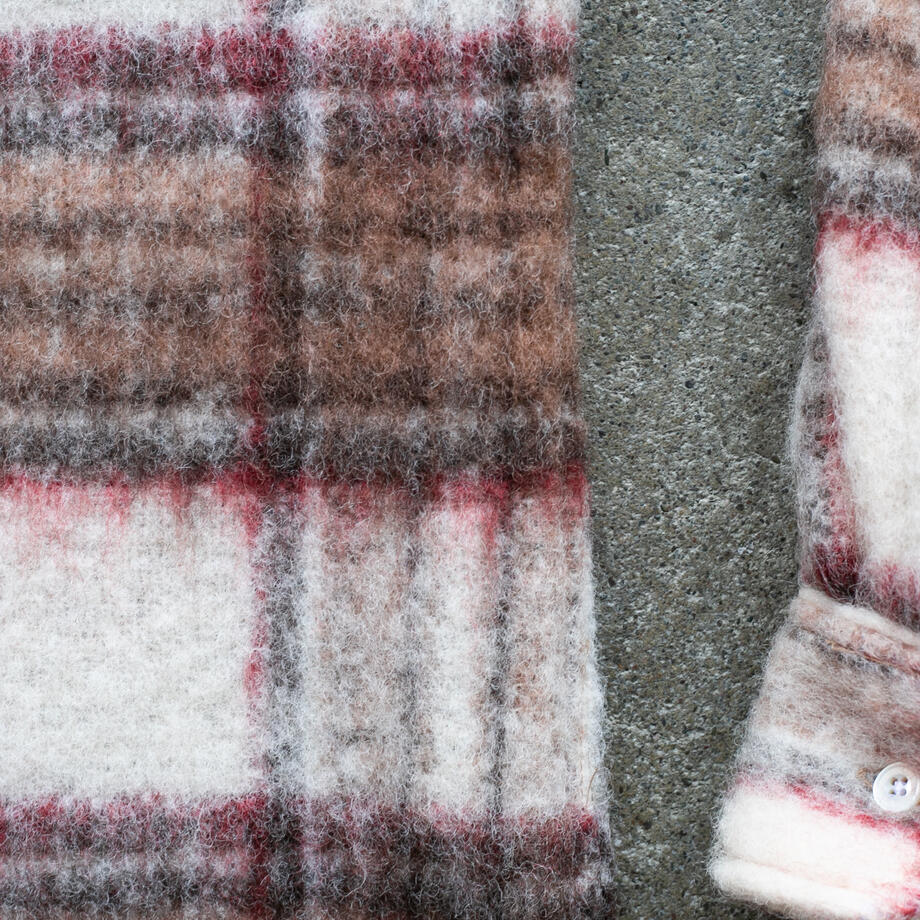 gustin #1307 shaggy gauze shirt - wood