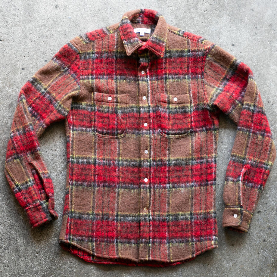 gustin #1311 shaggy gauze shirt - rust