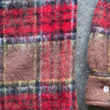 gustin #1311 shaggy gauze shirt - rust