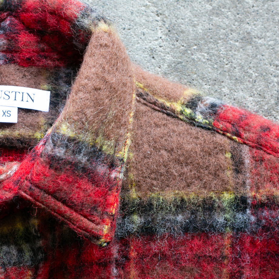 gustin #1311 shaggy gauze shirt - rust