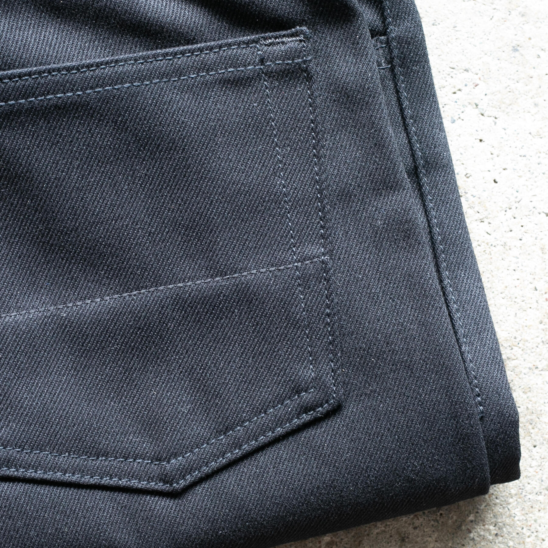 gustin #477 cone mills heavy denim - black x black