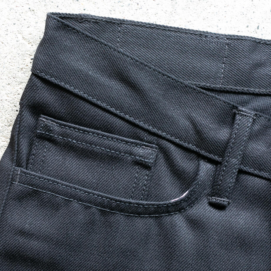 gustin #477 cone mills heavy denim - black x black