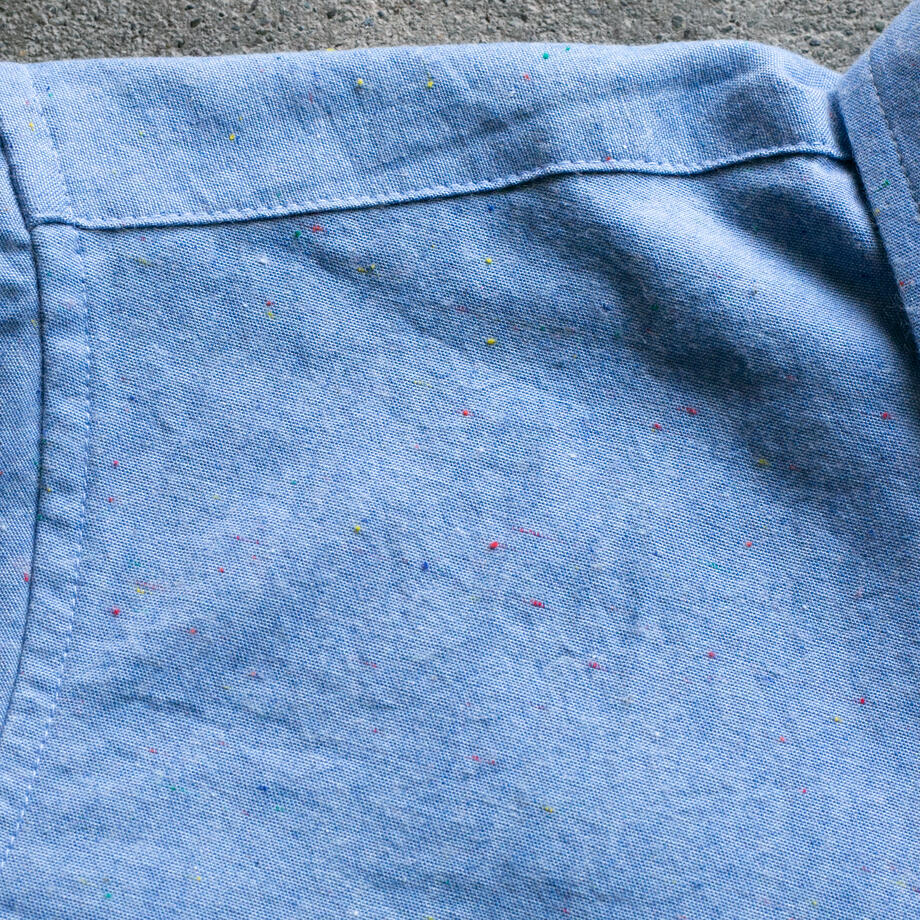 gustin #1164 rainbow nep chambray - blue