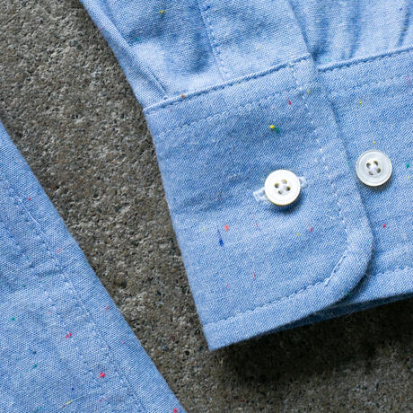 gustin #1164 rainbow nep chambray - blue