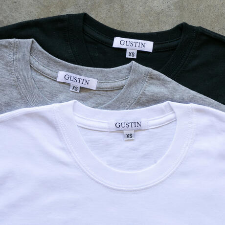 gustin classic t-shirt 3 pack (white, heather grey, black)