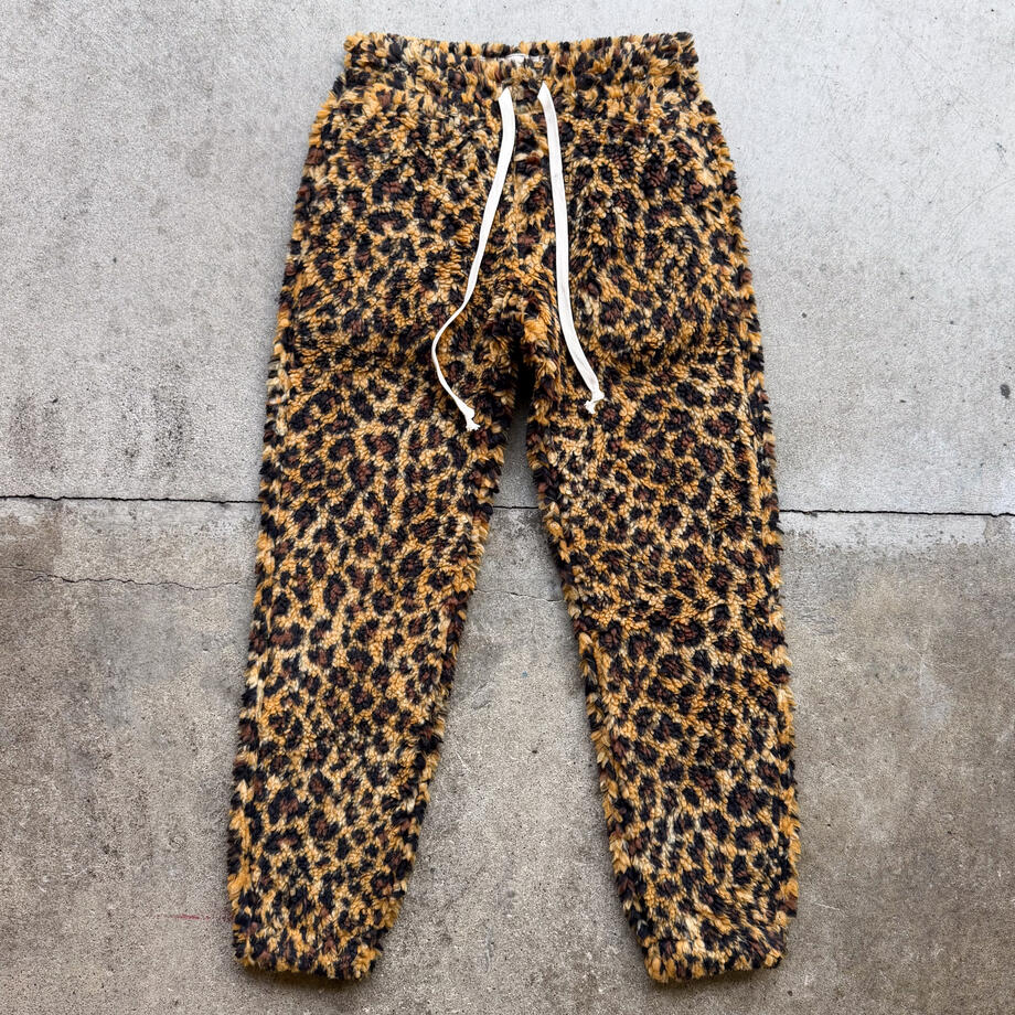 gustin #40 mammoth leopard fleece joggers - cat