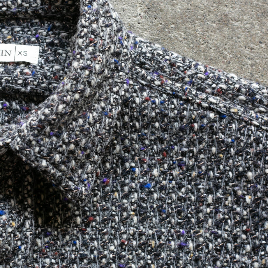 gustin #1316 japan rustic rope shirt - salt & pepper