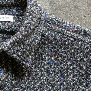 gustin #1316 japan rustic rope shirt - salt & pepper