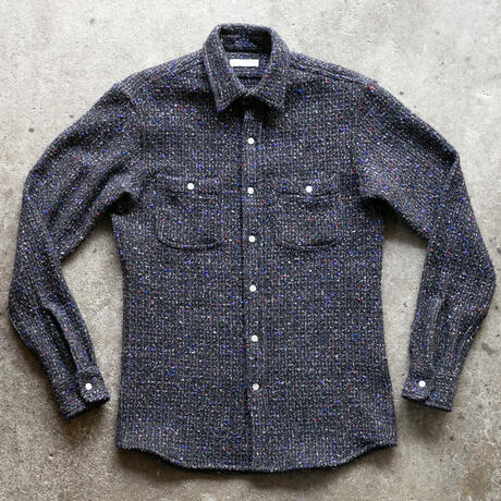 gustin #1315 japan rustic rope shirt - coal