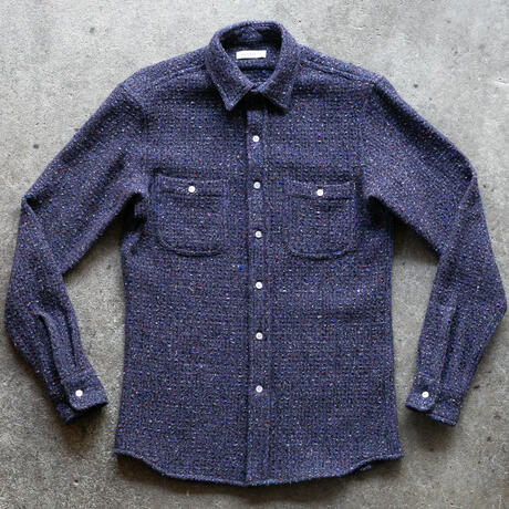 gustin #1314 japan rustic rope shirt - purple shadow