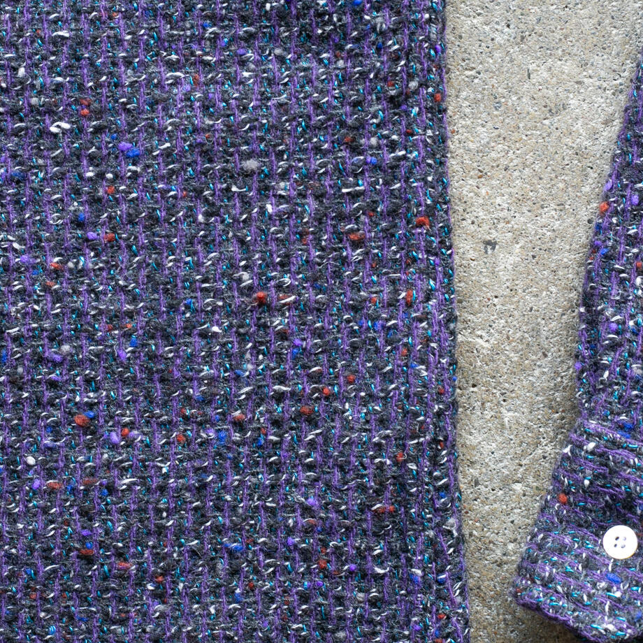 gustin #1314 japan rustic rope shirt - purple shadow