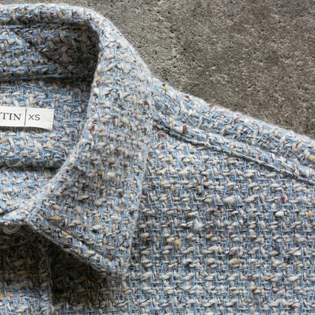 gustin #1313 japan rustic rope shirt - sky