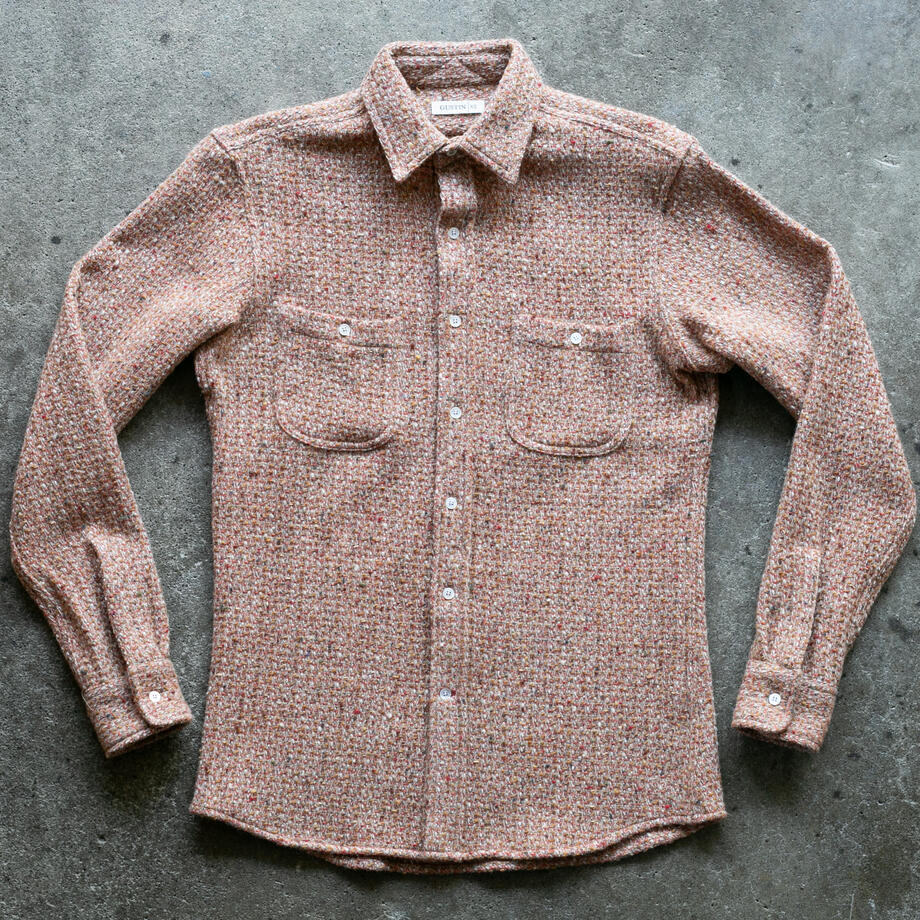gustin #1312 japan rustic rope shirt - retro multi