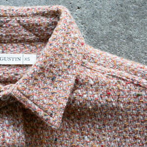 gustin #1312 japan rustic rope shirt - retro multi