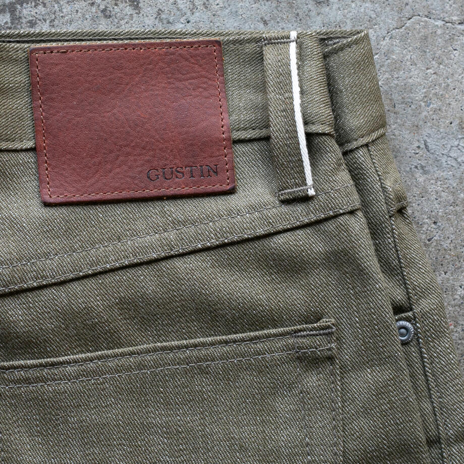 gustin #625 u.s. army od selvedge