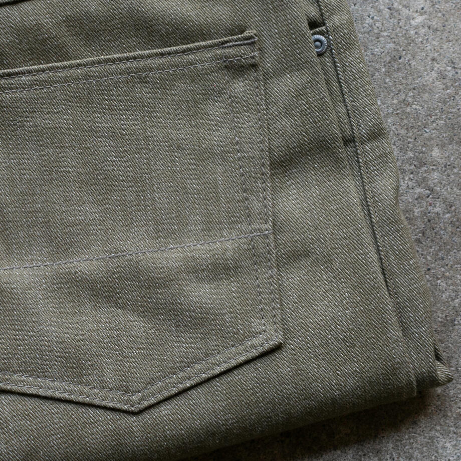 gustin #625 u.s. army od selvedge