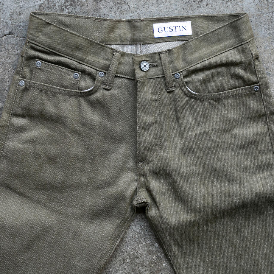 gustin #625 u.s. army od selvedge