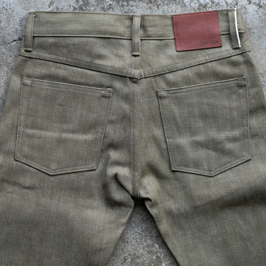 gustin #625 u.s. army od selvedge