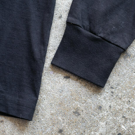 gustin american heavy long sleeve pocket t-shirt - black