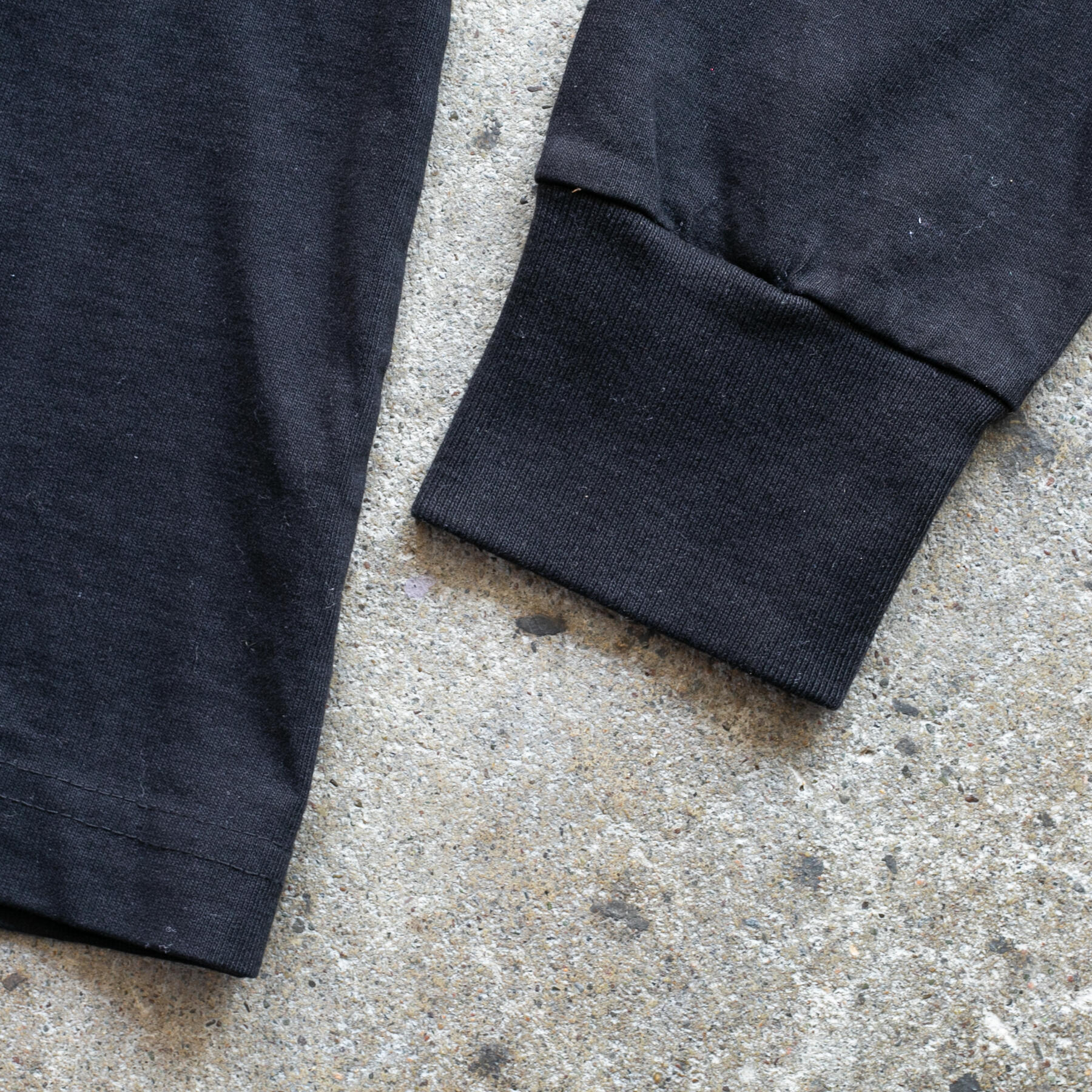 gustin american heavy long sleeve pocket t-shirt - black
