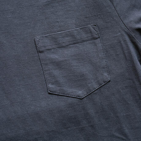 gustin american heavy long sleeve pocket t-shirt - black