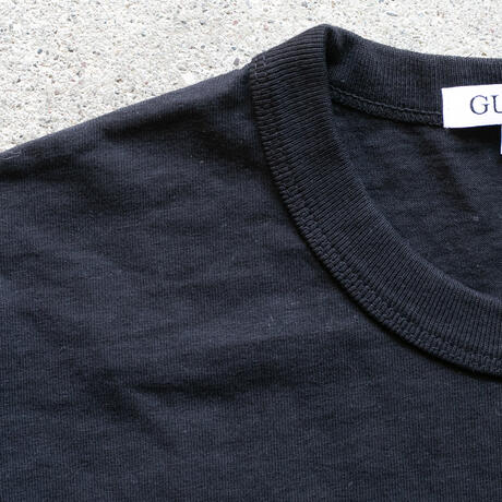 gustin american heavy long sleeve pocket t-shirt - black