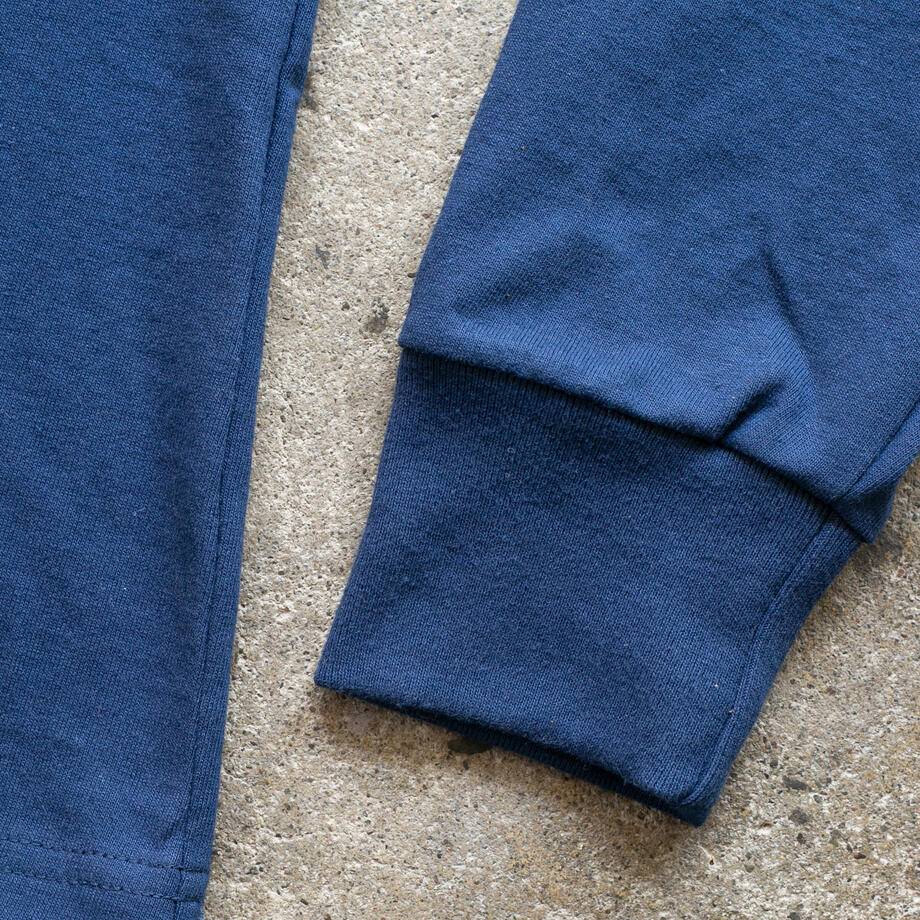 gustin american heavy long sleeve pocket t-shirt - navy