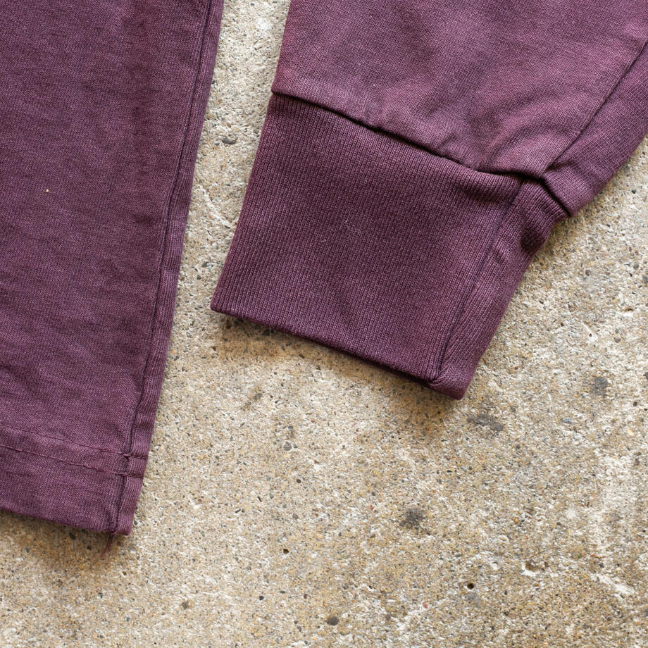 gustin american heavy long sleeve pocket t-shirt - oxblood