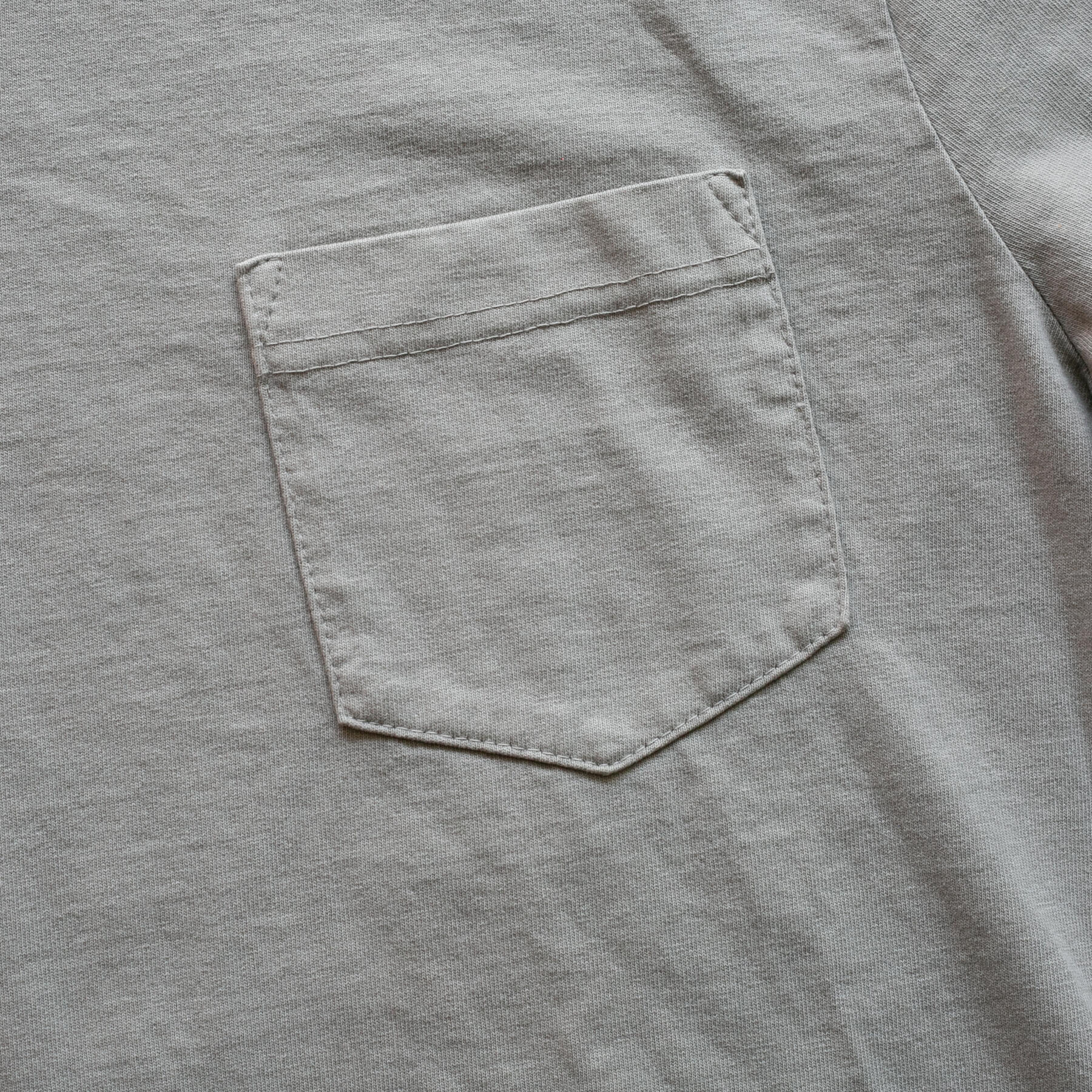 gustin american heavy long sleeve pocket t-shirt - grey green