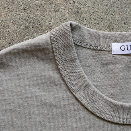 gustin american heavy long sleeve pocket t-shirt - grey green