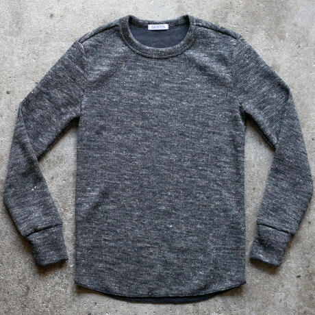 gustin shetland wool double crewneck