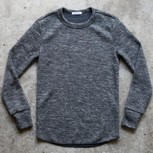 gustin shetland wool double crewneck