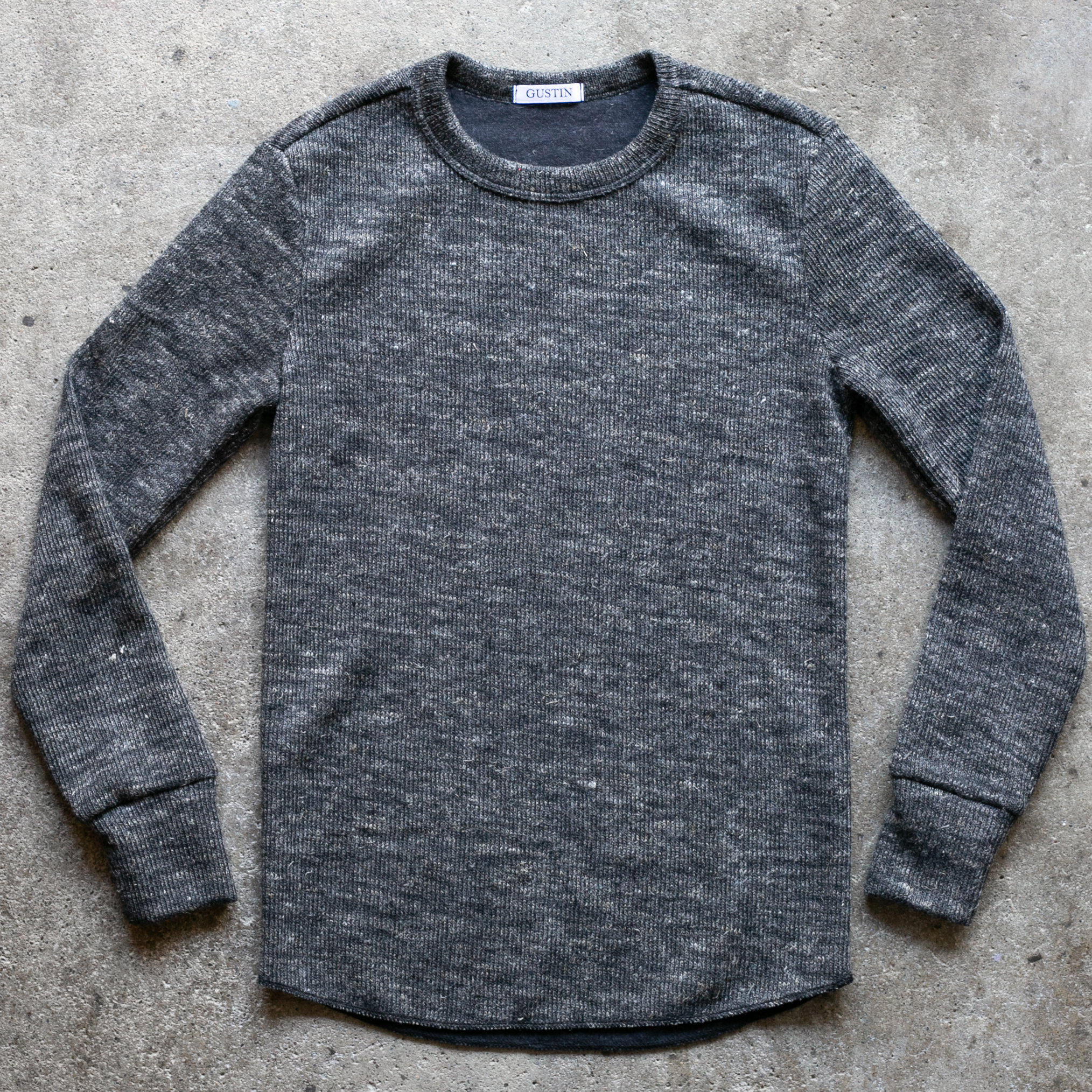 Shetland Wool Double Crewneck | Crewneck Sweater | Gustin