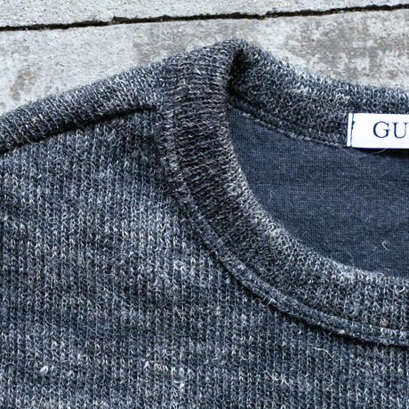 gustin shetland wool double crewneck