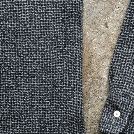 gustin #1322 japan rustic gauze houndstooth - coal