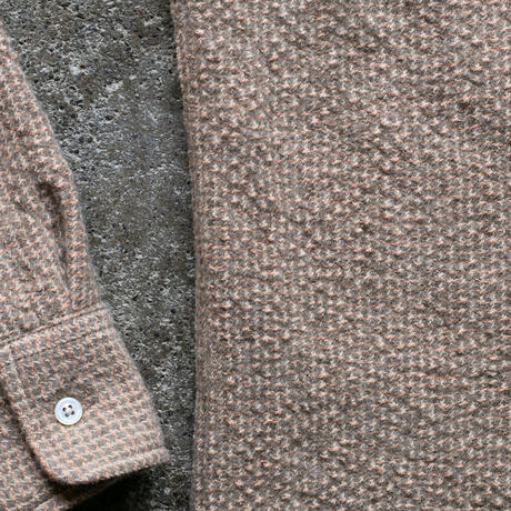 gustin #1319 japan rustic gauze houndstooth - natural