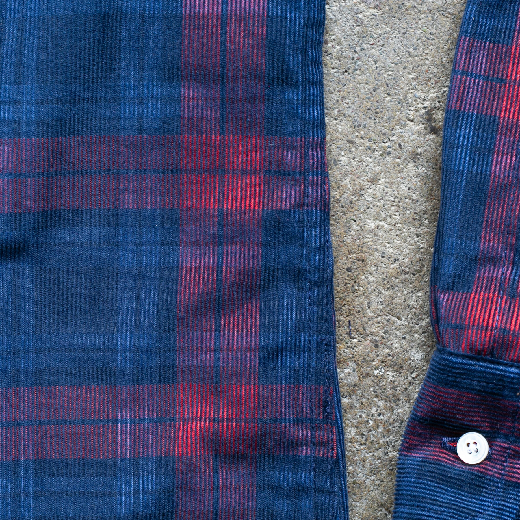 gustin #1324 corduroy shadow plaid - blue ember