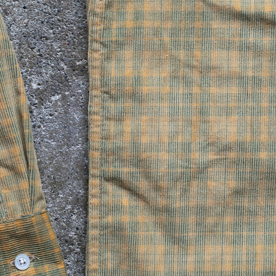 gustin #1325 corduroy shadow plaid - mustard