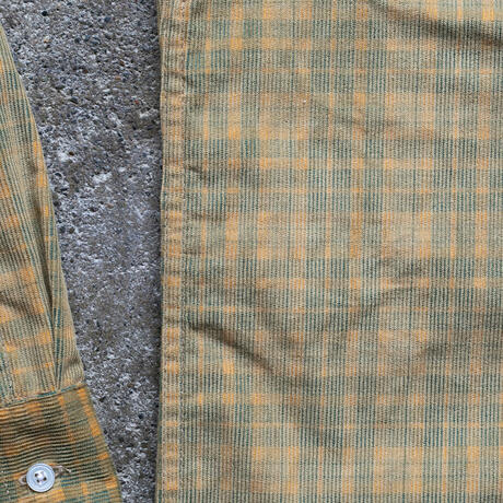 gustin #1325 corduroy shadow plaid - mustard
