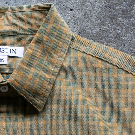 gustin #1325 corduroy shadow plaid - mustard